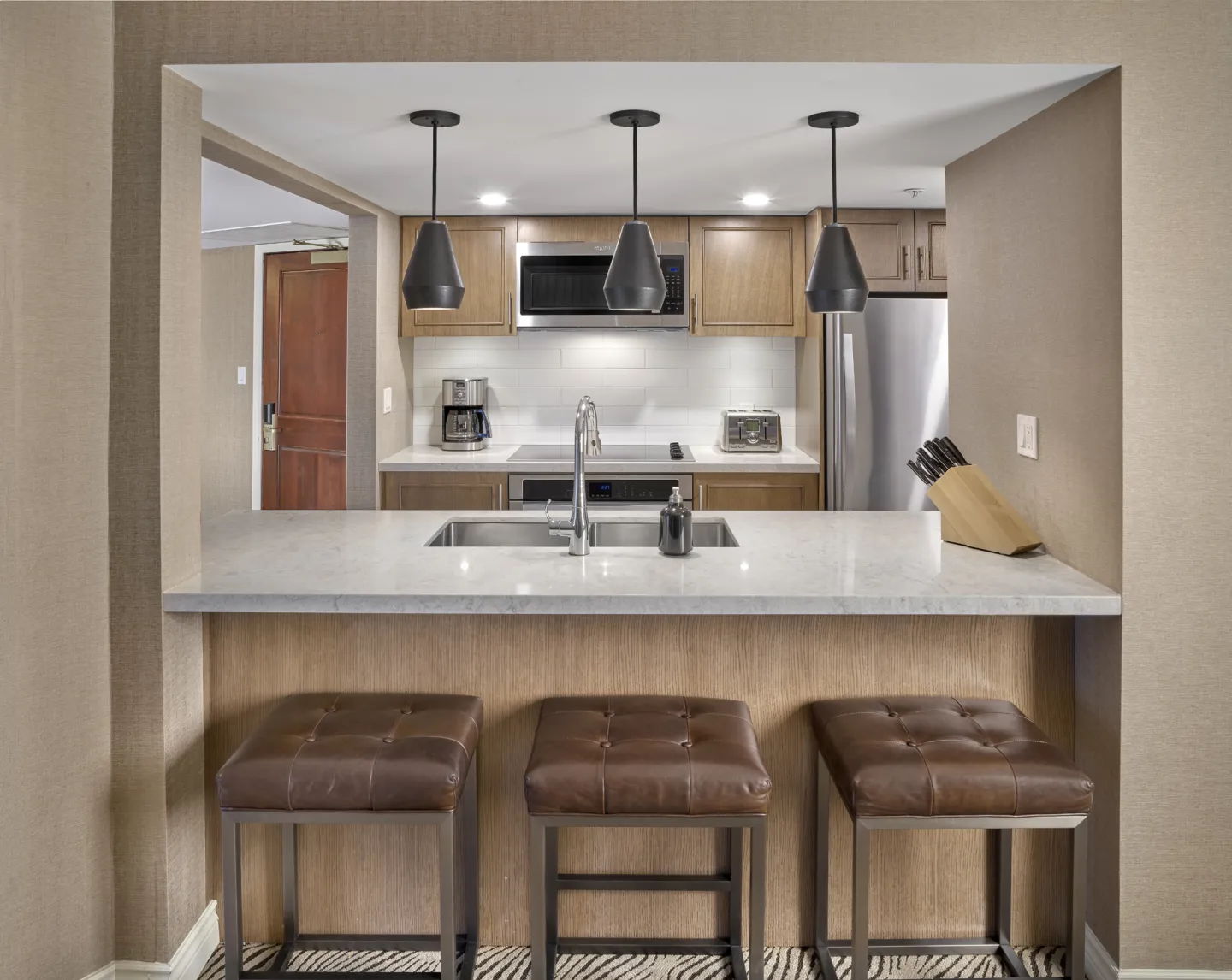A deluxe hotel kitchen
