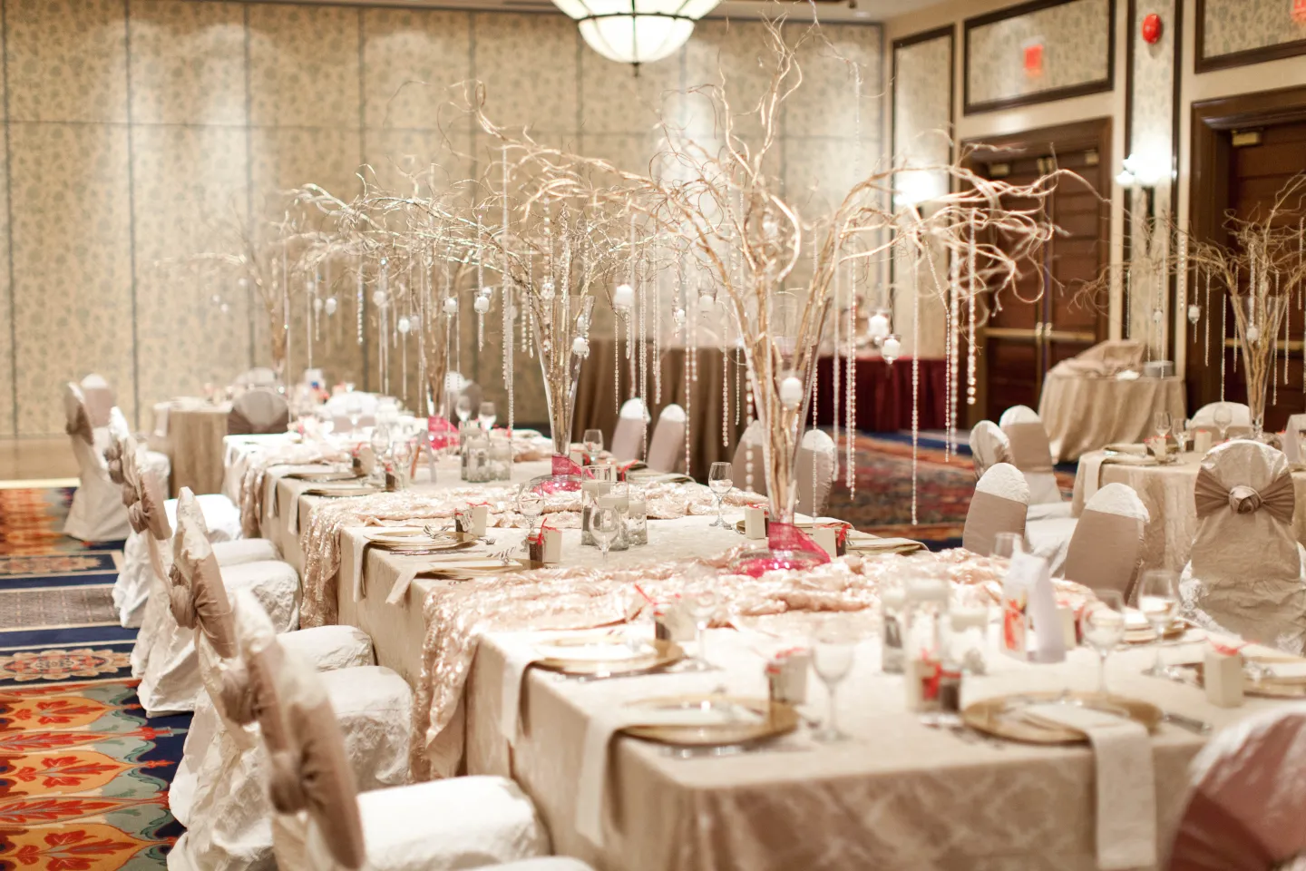 A wedding dining hall