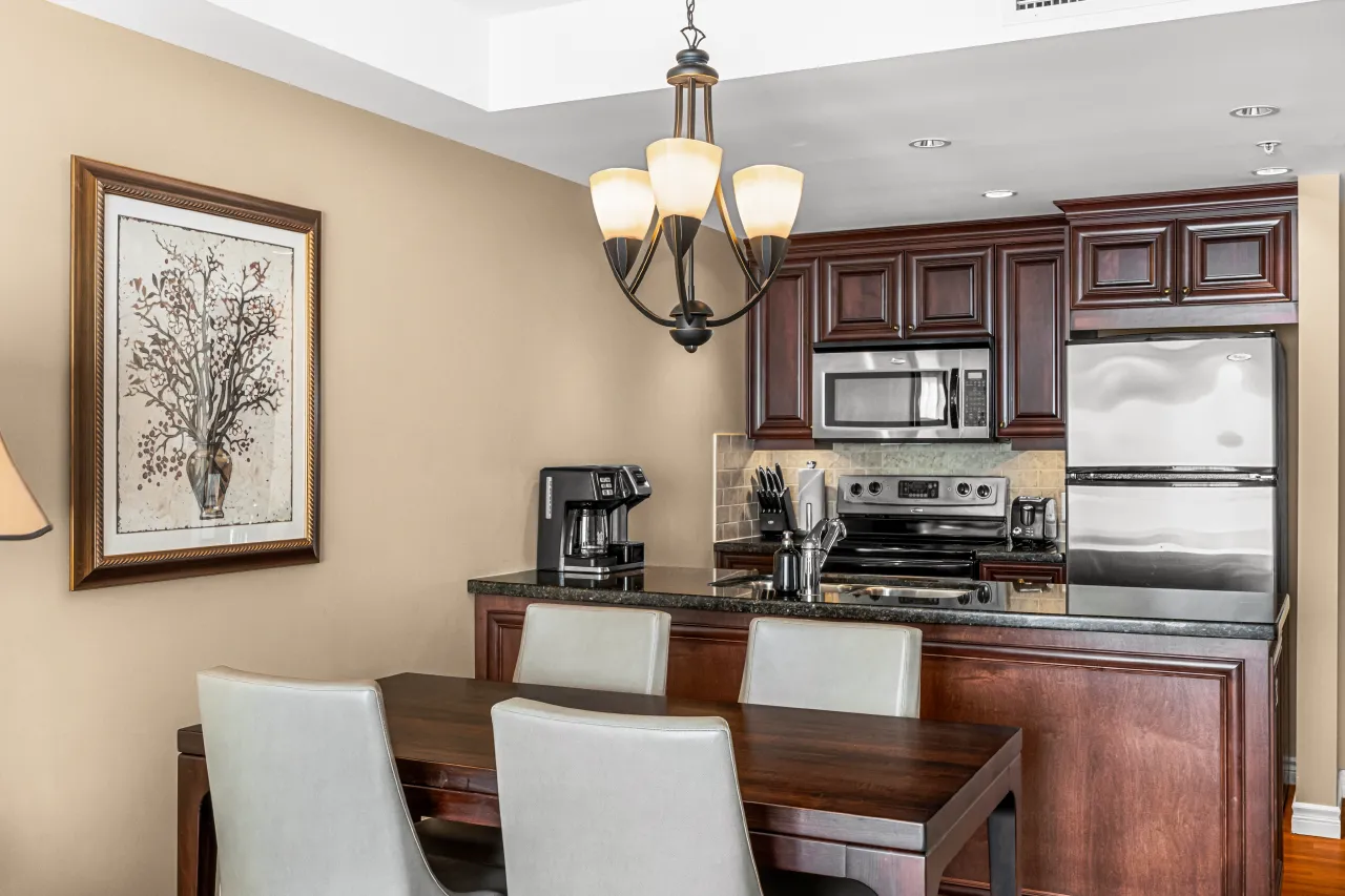 Sun Peaks Grand One Bedroom Residences Dining Room and Kitchen